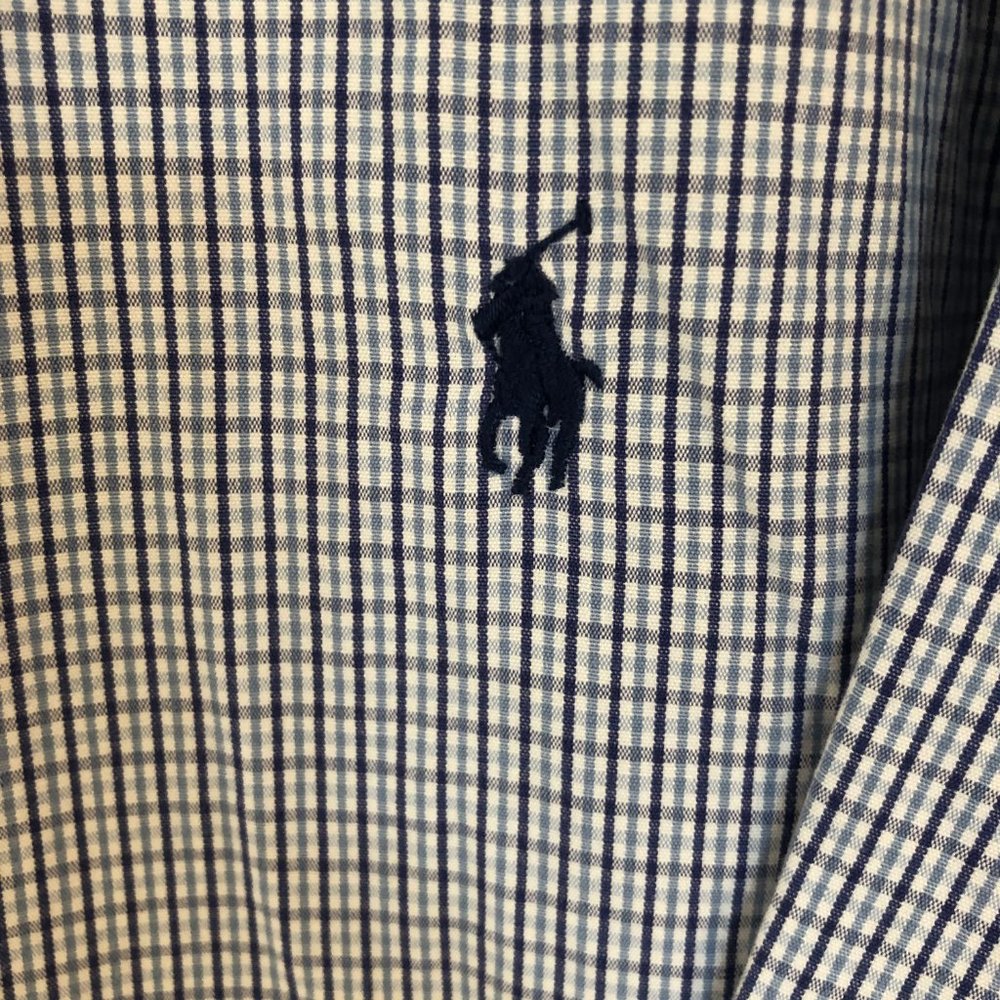 Polo Ralph Lauren "Blake" Blue Gingham Check Button Down Shirt - Size L